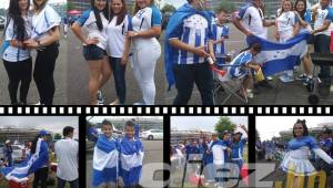 Belleza, fiesta y buen ambiente han puesto los hondureños y salvadoreños en las afueras del estadio Jhon F. Kennedy de Washington previo al amistoso de hoy.