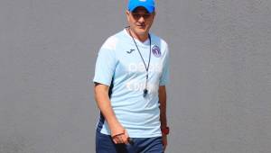 El entrenador del Motagua, Diego Vázquez, antes del entrenamiento de este viernes donde prepara el partido ante la UPN. Fotos Ronal Aceituno