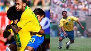 Neymar se ha metido en el top-3 de los máximos goleadores de la selección de Brasil.