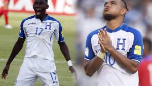 Alberth Elis y Mario Martínez se lamentaron tras la derrota de Honduras en casa frente a Panamá que ahora les ha complicado las cosas. Fotos DIEZ