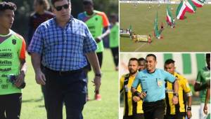 El presidente vitalicio de los aurinegros cuestiona el estado de la cancha del estadio Yankel.