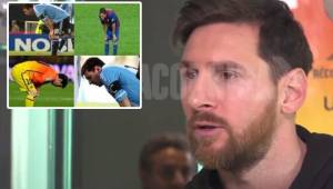 Lionel Messi se vio sorprendido en varios partidos vomitando.