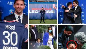 Lionel Messi fue presentado este miércoles como nuevo jugador del PSG y estas fueron las imágenes que dejó el histórico acontecimiento en el fútbol.
