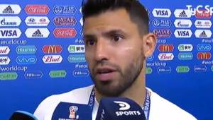 Kun Aguero se molestó en la zona mixta cuando supo las declaraciones de Sampaoli.