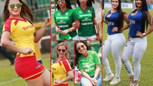 En el estadio Yankel Rosenthal no pueden faltar las hermosas chicas y menos en la final, Marathón y Motagua han hecho llegar bellas damas.