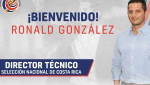 Costa Rica anuncia a Ronald González como su nuevo entrenador. Así lo anunció la Federación de Fútbol de dicho país.