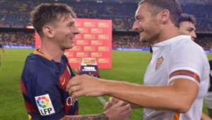 Totti dice que si Messi llega a la Roma el va a recibirlo al aeropuerto.