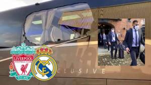 Así ha quedado el autobús del Real Madrid tras el impacto generado de los escandalosos hoolingans del Liverpool a las afueras de Anfield.