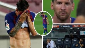 Barcelona perdió ante Osasuna y dejó tirada la liga española y esta fue la tristeza de los jugadores azulgranas . Messi el más destrozado.