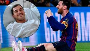 Lionel Messi le mandó un mensaje al portero español Iker Casillas.