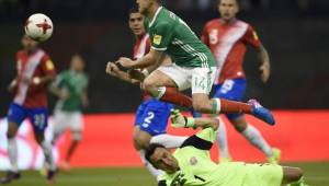 Tremendo gol de Javier Hernández ante la selección de Costa Rica.