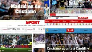 Los medios españoles resaltan la gran victoria del conjunto blanco y sobre todo la tremenda actuación de Cristiano Ronaldo que hizo tres goles.