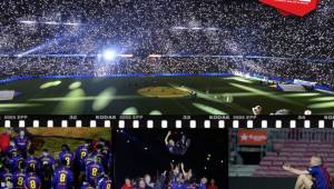 En su último partido con la zamarra azulgrana, el capitán del Barcelona, Andrés Iniesta, se despidió del Camp Nou levantando el título de LaLiga Santander, trofeo que recibió de manos del presidente de la Real Federación Española de Fútbol (RFEF), Luis Rubiales.