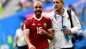 Noureddine Amrabat salió lesionado en el juego frente a los iraníes.