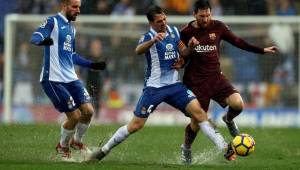 Messi entró de cambio en la segunda parte del juego contra Espanyol. Foto EFE