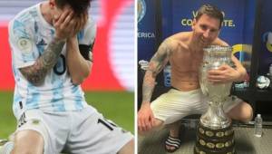 Messi dedicó el título de la Albiceleste a su familia, a los argentinos y a Maradona.