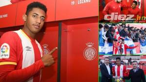 El delantero hondureño Antony 'Choco' Lozano fue presentado en el Girona FC de la Primera División del fútbol de España.