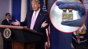 El presidente de Estados Unidos, Donald Trump, anunció la compra de 100 millones de dosis de la vacuna contra el coronavirus, anunció la Casa Blanca.