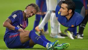 Ernesto Valverde no quiso responder a supuestos y dijo que cuenta con Neymar para la temporada. Foto AFP