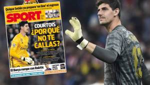 Sport disparó contra Courtois por decir que el Real Madrid está mejor que el Barcelona y no merecen el título.