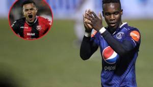 Rubilio Castillo felicitó a Roger Rojas por sus tres goles con el Alajuelense.