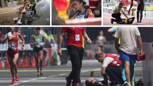 Sin duda se trata del Mundial de Atletismo más duro de la historia. El calor y la humedad ha provocado hasta el desvanecimiento de algunos deportistas. Las imágenes son impactantes. FOTOS AFP.