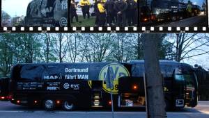 El autobús del Borussia Dortmund fue alcanzado por una explosión cuando se trasladaba al estadio Signal Iduna Park para enfrentar al Mónaco por cuartos de Champions.