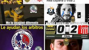 Te presentamos los mejores memes que dejó la jornada del sábado en el fútbol hondureño. El campeón de la Copa Premier, Real España, es protagonista tras caer ante el Vida en San Pedro Sula. Olimpia igualó 1-1 con la UPNFM y tampoco se salva.