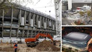 La actividad de los trabajadores en el nuevo Santiago Bernabéu aún se mantienen a pesar del COVID-19. Las obras de construcción están activas en España.
