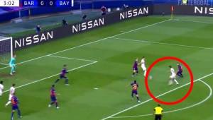Así fue el gol del Bayern Munich ante el Barcelona en la Champions League.