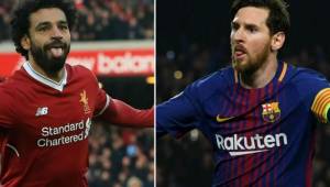 Messi y Salah son los máximos goleadores de las grandes ligas de Europa hasta el día de hoy.