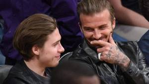 David Beckham junto a su hijo Brooklyn en un evento de Estados Unidos.