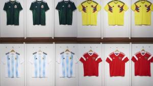 Selecciones como México, Colombia, Argentina y Rusia han oficializado las nuevas camisas que utilzarán en el Mundial de 2018.