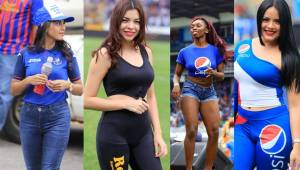 Bellas chicas llegaron a la final del fútbol de Honduras entre Motagua y Platense.