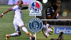 Deiby Flores, Ever Alvarado y Christopher Meléndez hablaro después del empate 0-0 entre Olimpia y Motagua