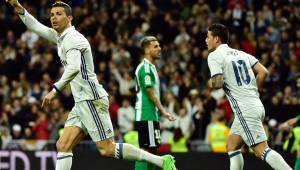 Cristiano Ronaldo anotó el gol del empate del Real Madrid este domingo ante el Betis.