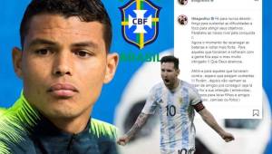 El capitán de Brasil, Thiago Silva, no se guardó nada contra los hinchas cariocas que apoyaron a Argentina y Messi en la final de Copa América.