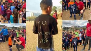 El arquero argentino Jonathan Rougier protagoniza una bonita historia al cumplirle el sueño al Johan Sánchez, un pequeño que juega en Motagua U-7.