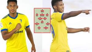 'Choco' Lozano le dio la victoria al Cádiz y fue elegido en el 11 ideal de la jornada. Foto: LaLiga.