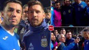 Los futbolistas que conforman la selección de Nicaragua aprovecharon para sacarse selfies con Messi luego de caer goleados en amistoso.