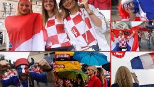 Francia y Croacia sueñan con coronarse campeón del Mundial de Rusia 2018 y sus aficionados ya lo disfrutan.