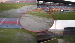 Así lucía el estadio Ceibeño en horas de la tarde previo al partido.