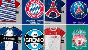 Así serían las camisetas de fútbol si se inspirasen en el escudo de los clubes. La del Real Madrid, Juventus y Boca Juniors, sin duda son de lujo.