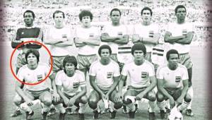 Luis Cruz, con la Selección de Honduras durante el Mundial de España 1982. Fue la primera participación de Honduras en el máximo evento de la FIFA.