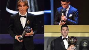 Luka Modric puso fin a un dominio de 11 años de Cristiano Ronaldo y Lionel Messi. Fotos AFP