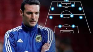 Según los últimos entrenamientos de la selección de Argentina, Scaloni saldrá con un 4-4-2 con Messi y Aguero como delanteros.