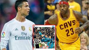 La reacción de LeBron James en Instagram sobre el golazo de chilena de Cristiano Ronaldo.