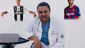 El doctor Carlos Umaña, presidente de los médicos del Seguro Social, hizo una explicación del peligro del coronavirus, ilustrando a la gente con fútbol.