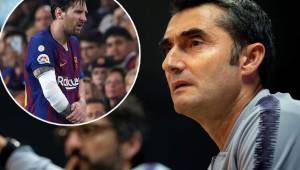 Valverde aseguró que la baja de Messi lo condiciona en su planteamiento con el Barcelona.