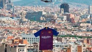 Así presentó el Barcelona la camiseta que lucirá en la siguiente campaña.
